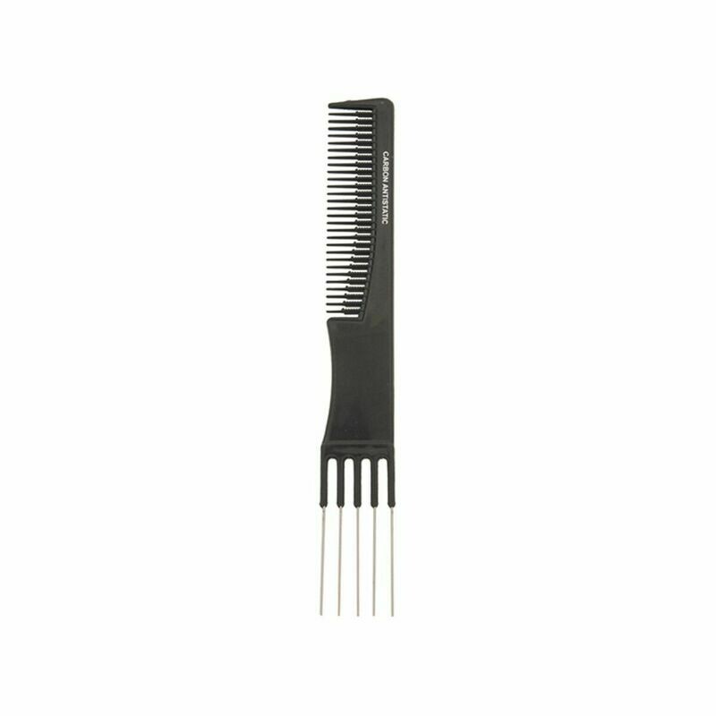 Disprof Peine Carbono Antiestático  Ahuecador 5 púas metal