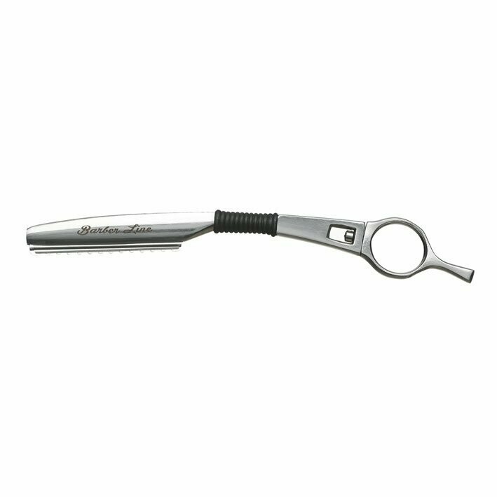 Barber Line Navaja de Corte Con Protector Negra