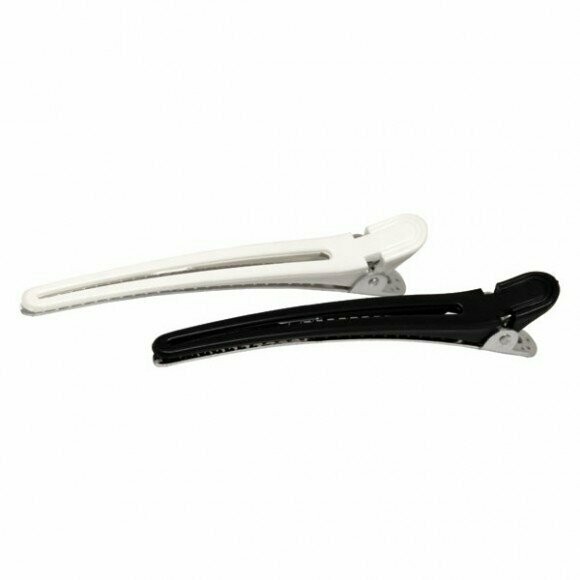 Paquete 12 Pinzas Pato Metal Duck 10cm  blancas y negras