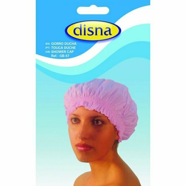 Gorro de ducha con volante color rosa