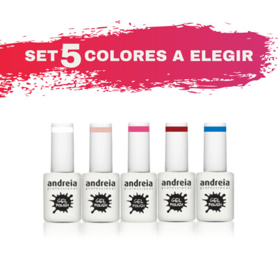 Andreia Gel Polish Pack de 5 esmaltes Semipermanentes a elegir color