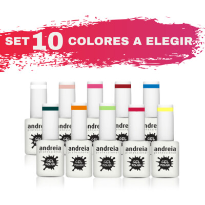 Andreia Gel Polish Pack de 10 esmaltes semipermanentes a elegir color