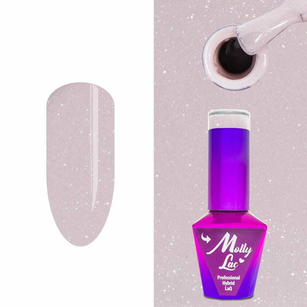Molly Lac Esmalte Semipermanente 10ml Color 223 Winter Crystalize Sugar Blush