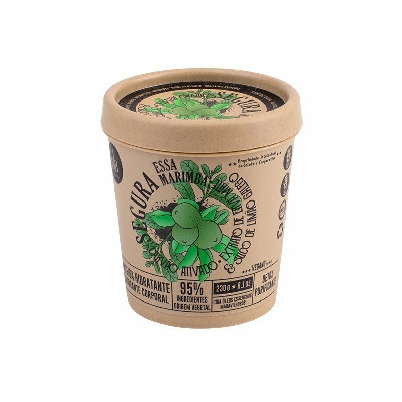Lola Segura Essa Marimba Manteca Corporal Detox con Carbón Activado, Yerba Mate y Limón 230g