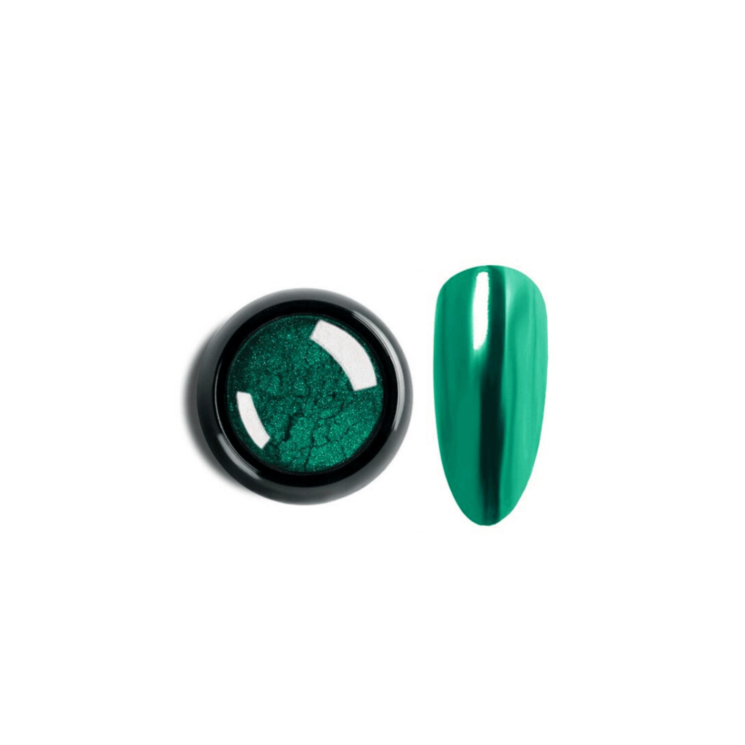 Dust Mirror Polvo Espejo para Uñas 1g color Verde Jade