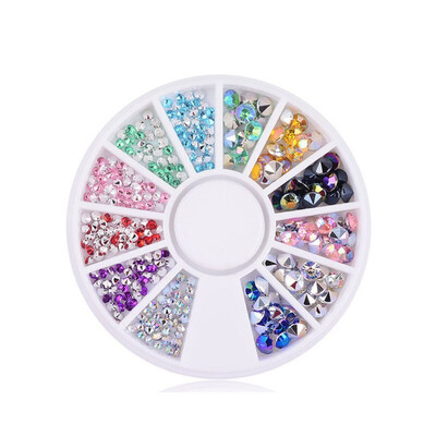 Rueda Diamantes Imitación Para Uñas Mix Colores #01
