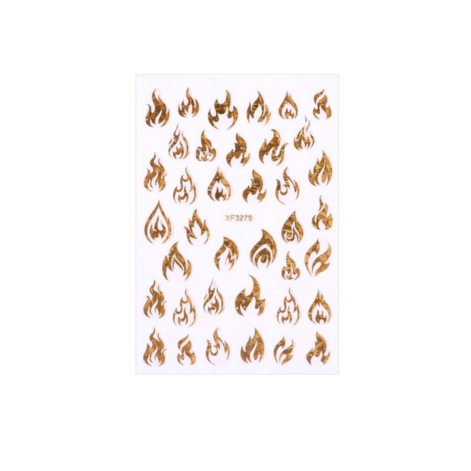 Nail Stickers Pegatinas Decoración Uñas 3279 Flame Gold