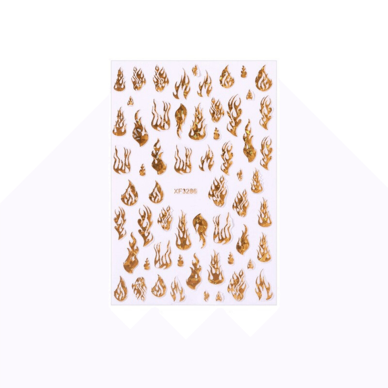 Nail Stickers Pegatinas Decoración Uñas 3286 Flame Gold