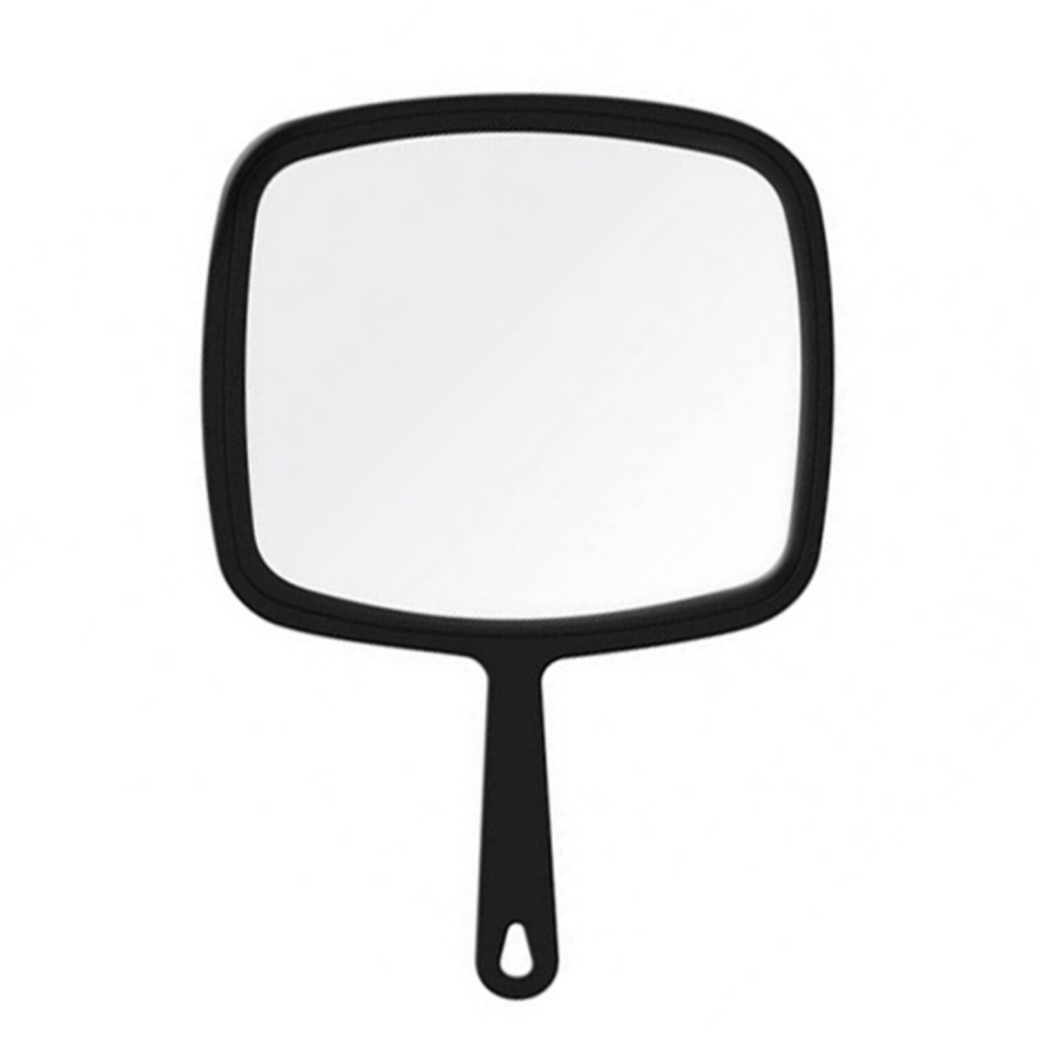 Espejo de mano de peluquería TV negro
