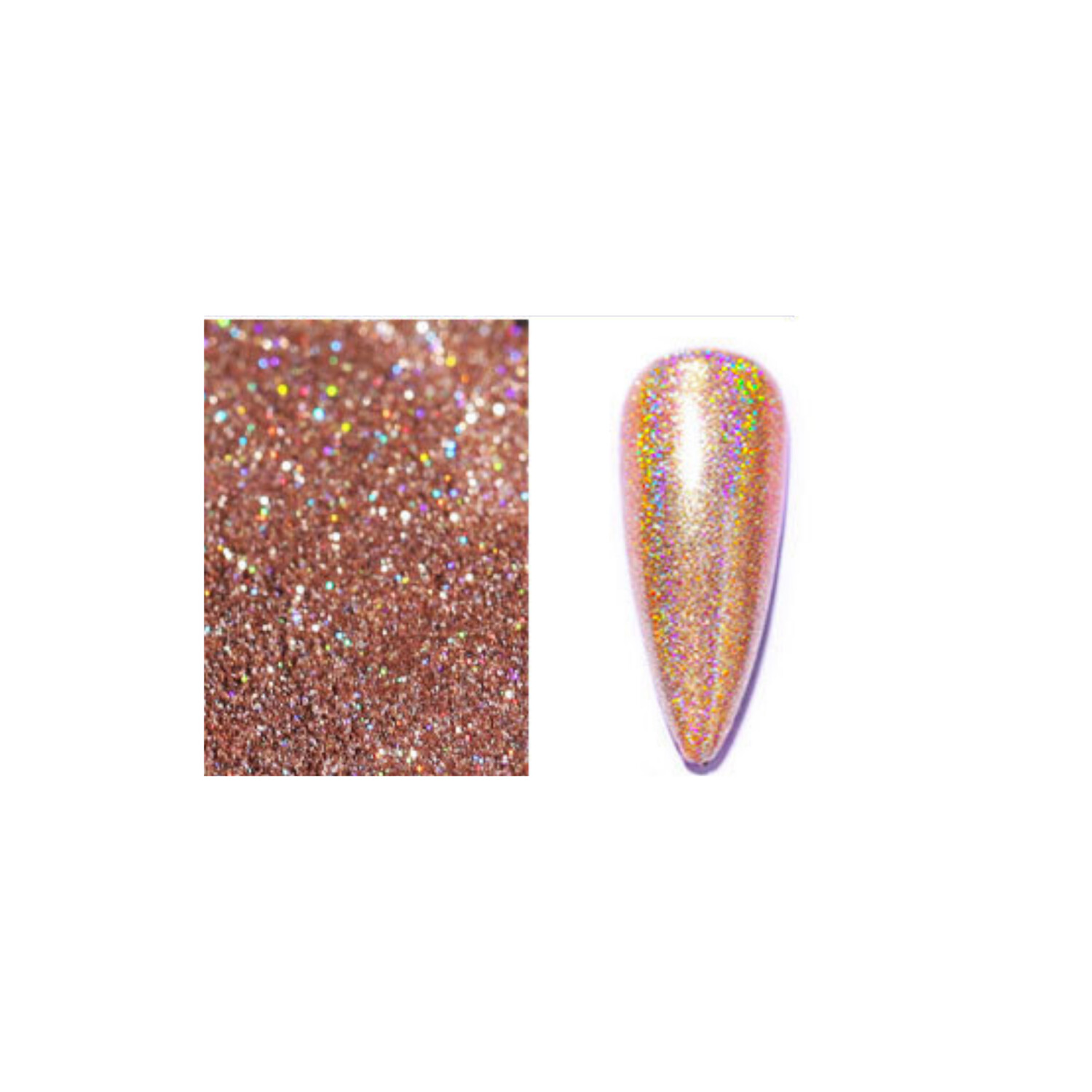 Polvo Efecto Laser Holográfico #06 Rose Gold