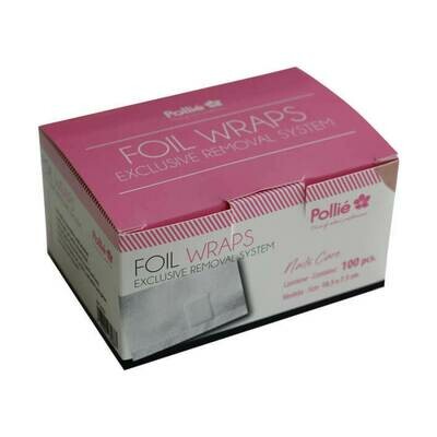 Foil Wraps Hojas Aluminio para retirar esmalte semipermanente 100pcs