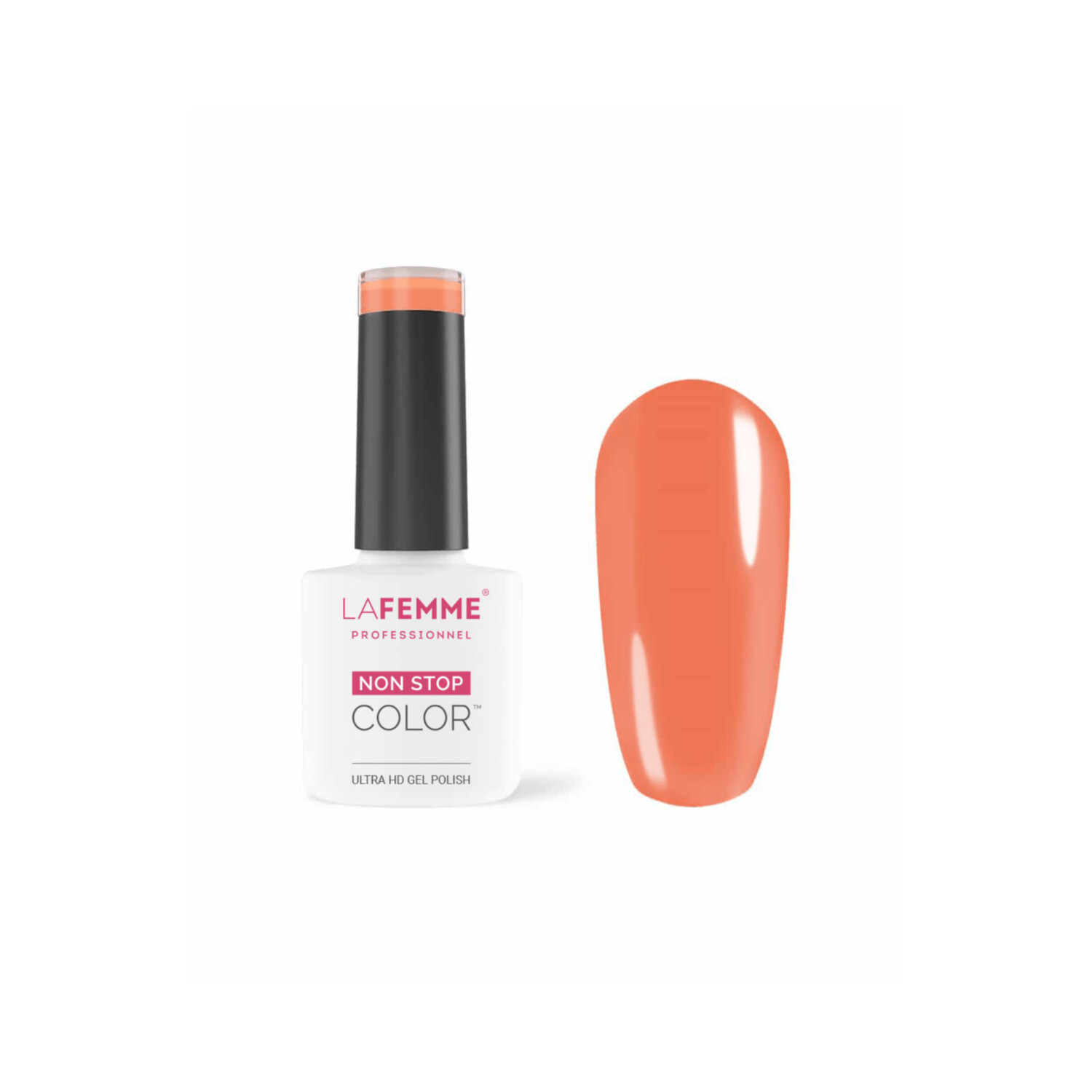 La Femme Esmalte Semipermanente Non-Stop Color H015 UV/LED  8g Salmon Coprente