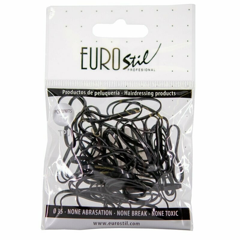 Bolsa gomas elásticas pequeñas TPU 50uds Ø35mm color negro
