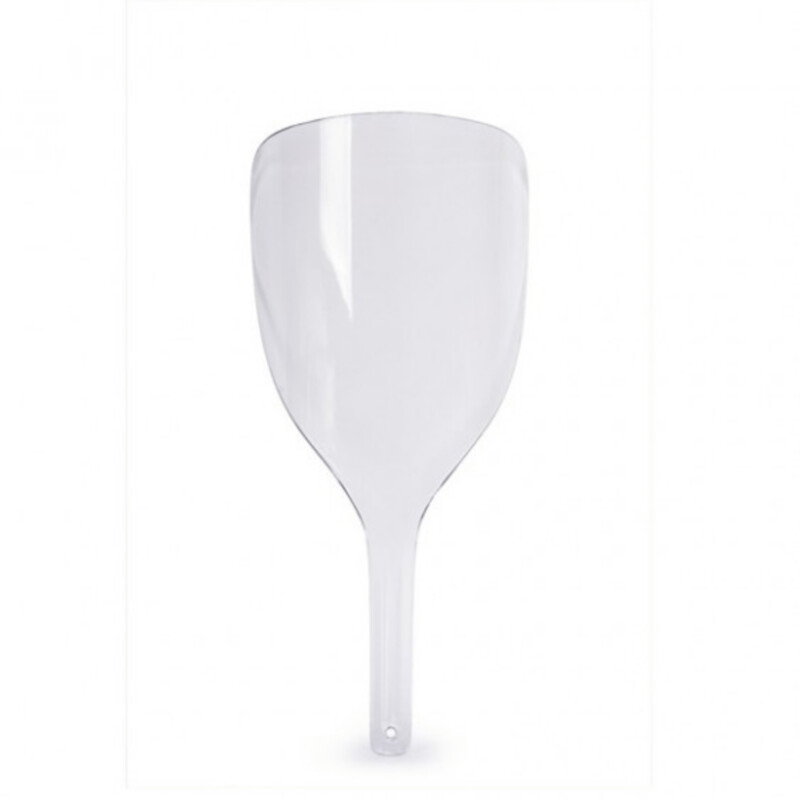 Protector facial transparente con mango