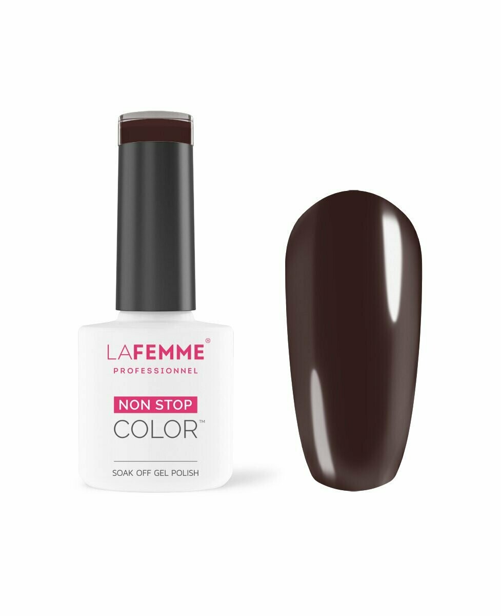 La Femme Esmalte Semipermanente Non-Stop Color Gel UV/LED  8g H187 Dark Chocolate