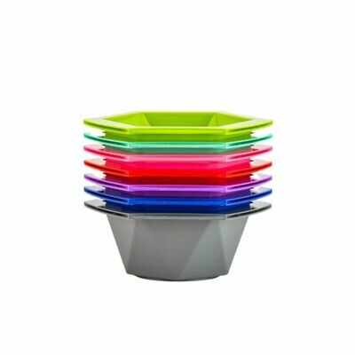 Bol para tinte hexagonal set de 7 unidades color surtido