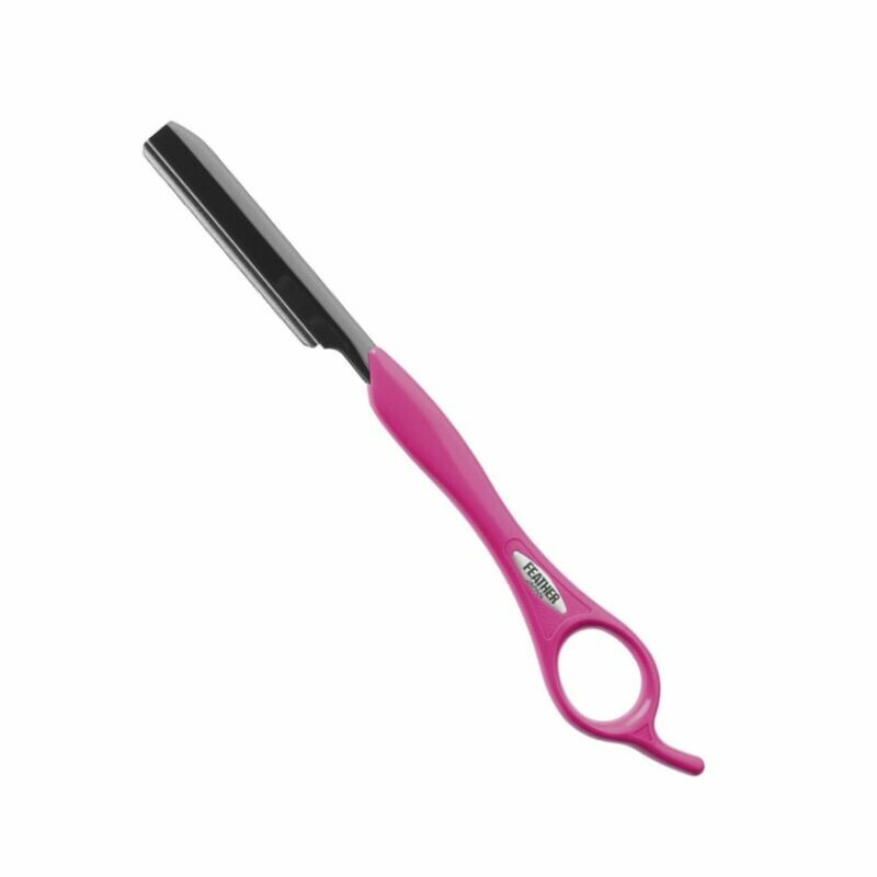 Navaja de corte Feather Styling Razor Titanium Rosa
