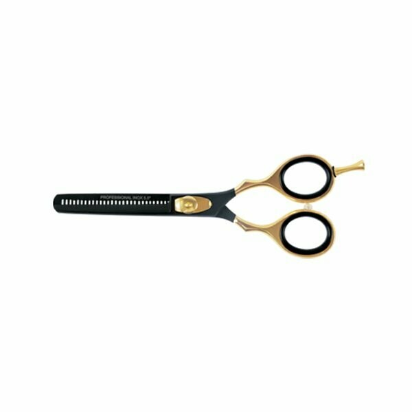 Tijera de esculpir de peluquería profesional Black&Gold 5,5'' acabado mate