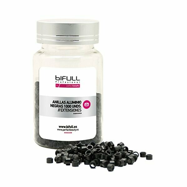 Anillas para extensiones de pelo 1000pcs color negro