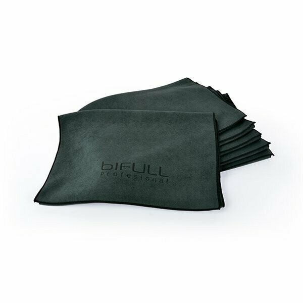 Toalla de peluquería microfibra 75x35cm 6x unidades color negro