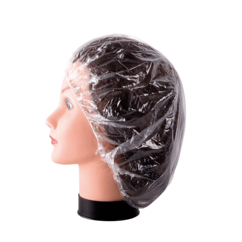 Gorros de plástico desechables transparentes paquete 30 uds.