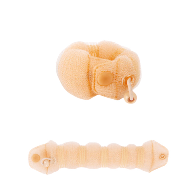 Relleno moño alargado con corchete tamaño pequeño color rubio