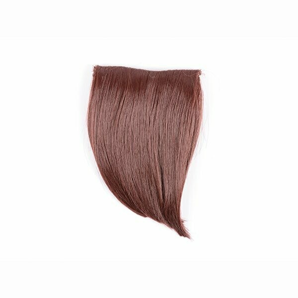 Flequillo postizo de pelo sintético color 33 castaño claro cobrizo