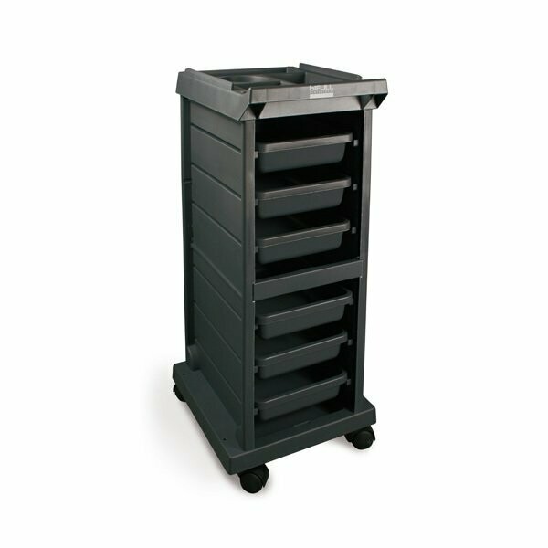 Carrito auxiliar de peluquería modelo Liceo, ELEGIR COLOR: NEGRO