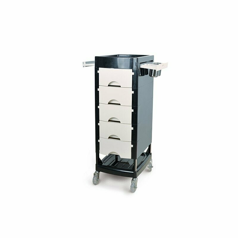 Carrito auxiliar de peluqueria Ania Auxiliary, ELEGIR COLOR: NEGRO