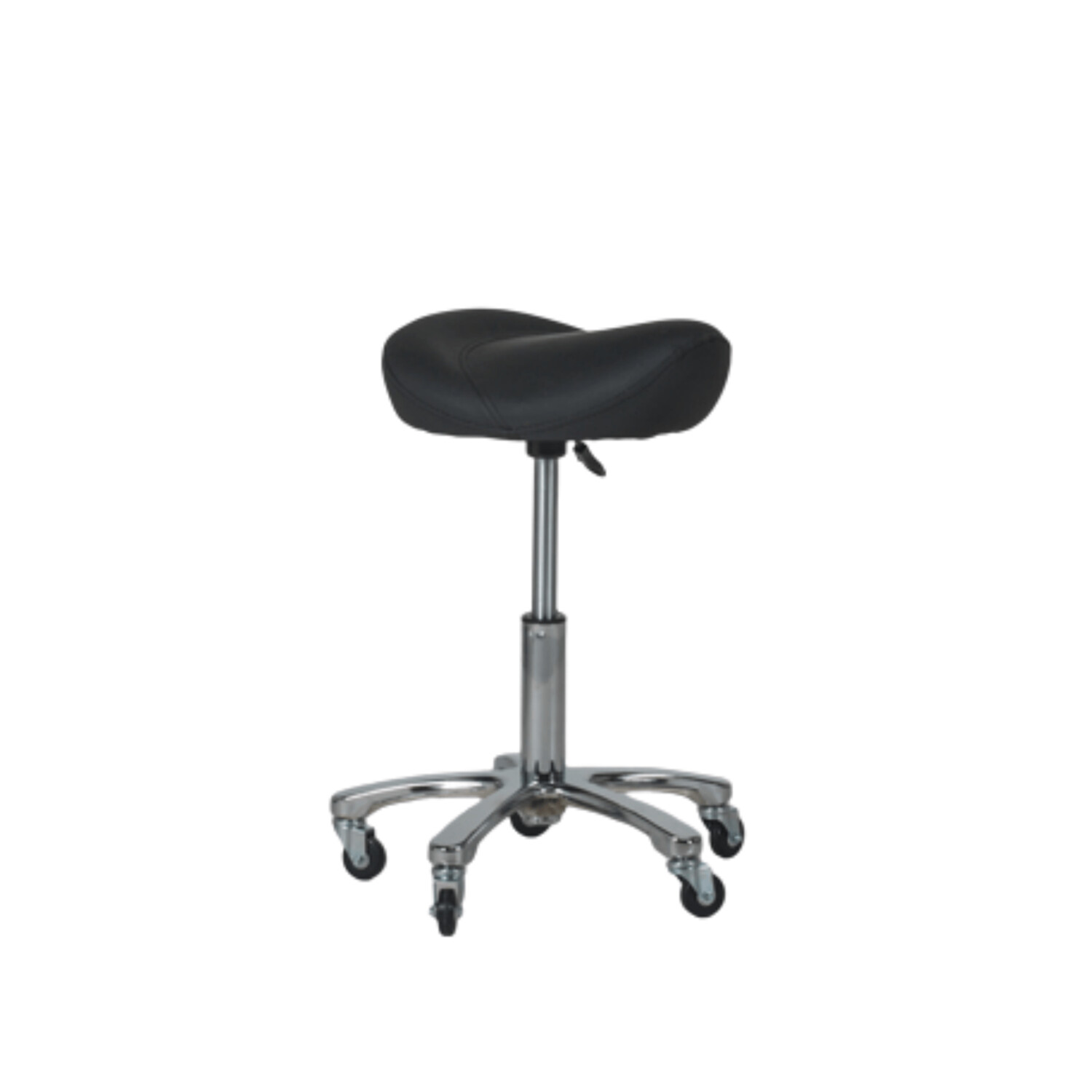 Taburete ergonómico con ruedas modelo Ariadna, ELEGIR COLOR: NEGRO