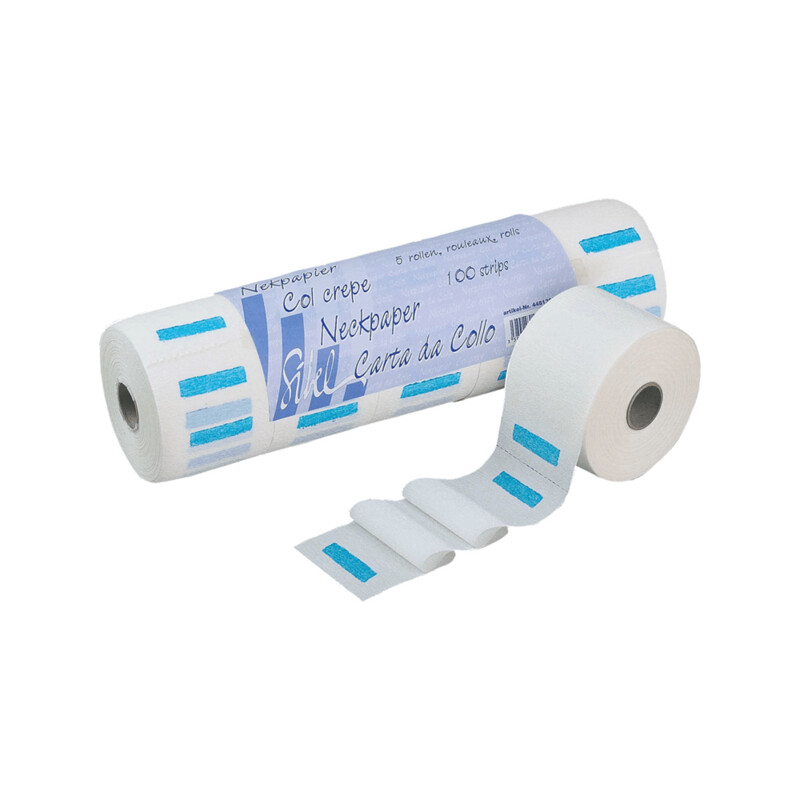 Papel de cuello barbero paquiete 5x rollos de 100 servicios