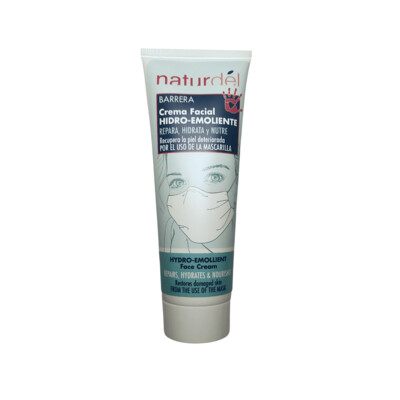Crema facial hidro-emoliente 75ml para el uso de mascarillas protectoras