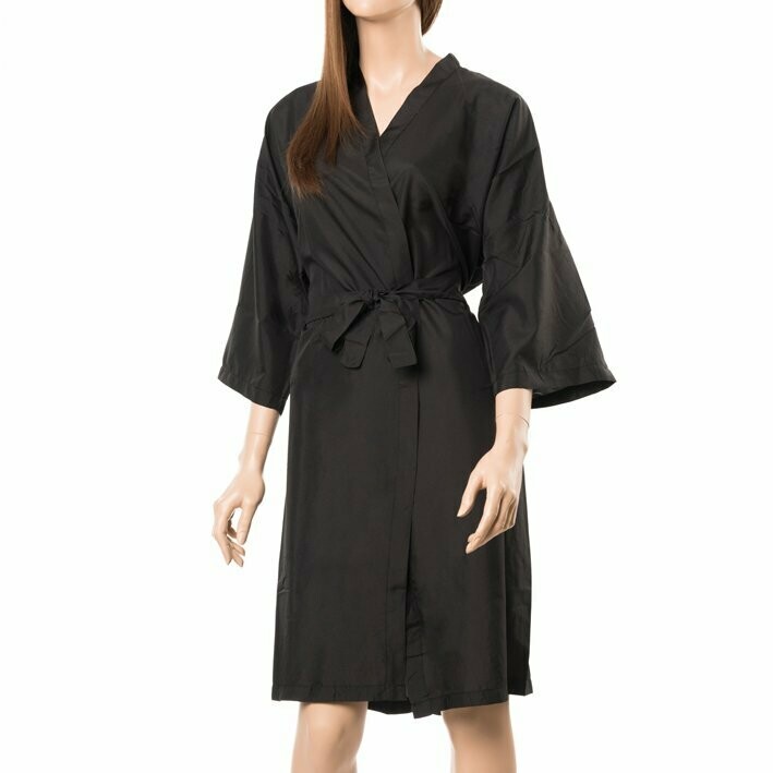 Kimono de peluquería en Poliéster color Negro Talla única