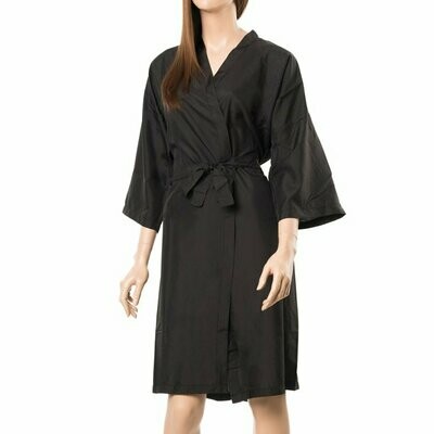 Kimono de peluquería en Poliéster color Negro Talla única