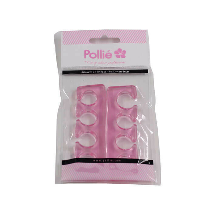 Separadedos silicona color rosa paquete 2x unidades