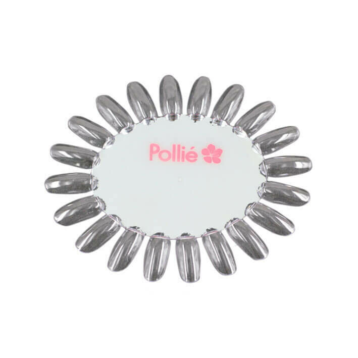 Paleta muestrario de manicura 10x piezas color transparente