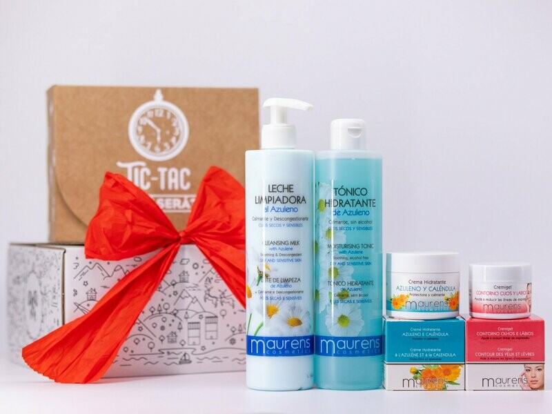 Beautybox Cuidado Facial y Contorno de ojos Maurens Azuleno pieles secas y sensibles