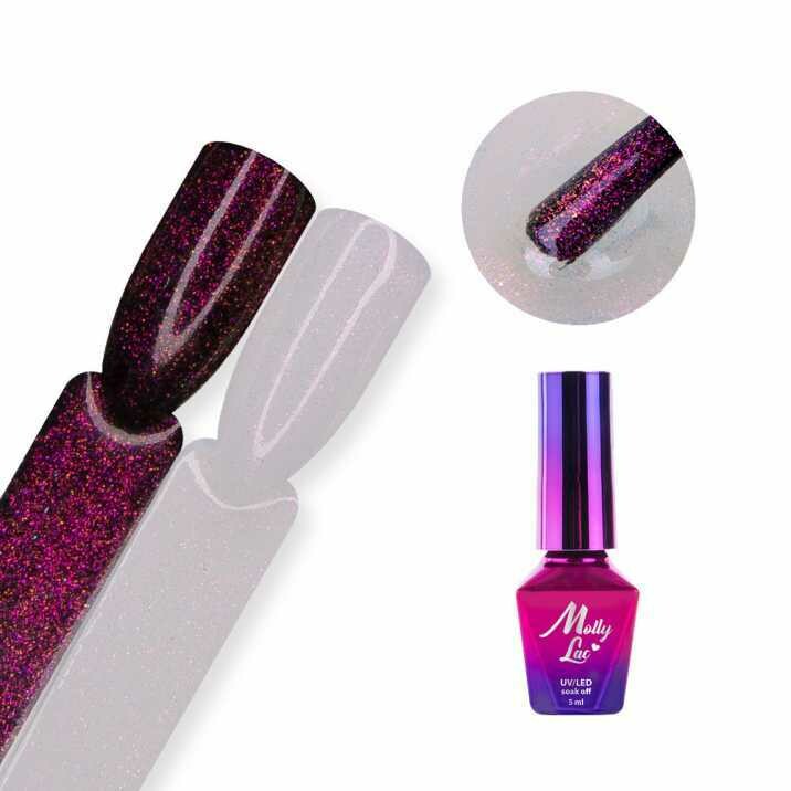Molly Lac Hollywood Top Coat No wipe 5ml #Mixy Fuchsia