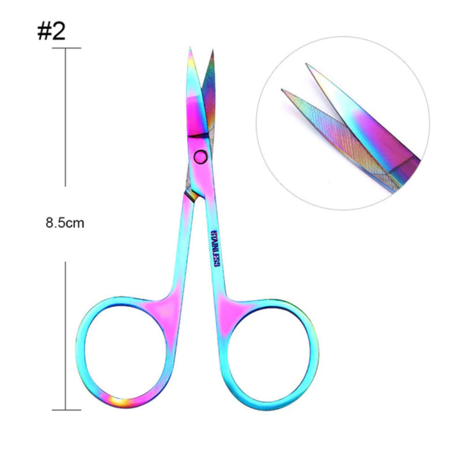 Tijera de manicura multi-función 8,5cm acero inoxidable unicornio
