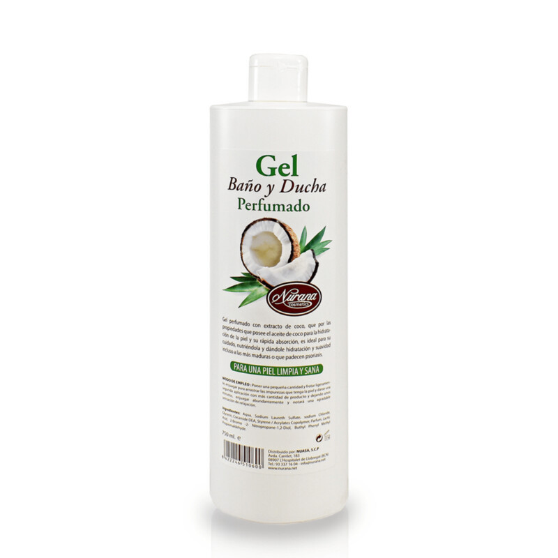 Nurana Gel de Baño y Ducha Perfumado con Extracto de Coco 750ml