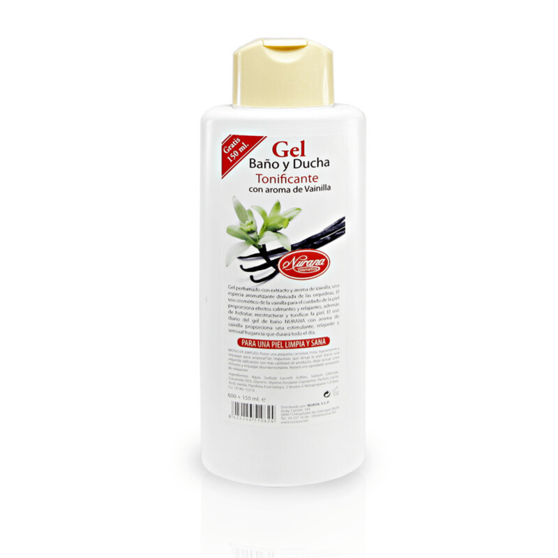 Nurana Gel de Baño y Ducha Tonificante Aroma Vainilla 750ml