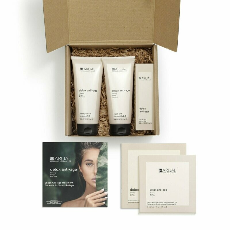 Arual Tratamiento Capilar Detox Antiage completo
