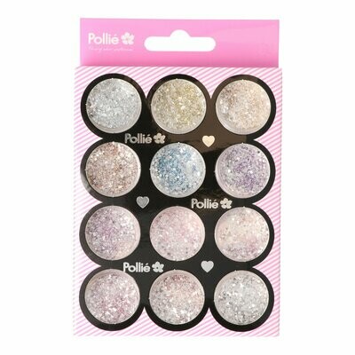 Pollie Set de Glitter Colores Surtidos 12x1,5g