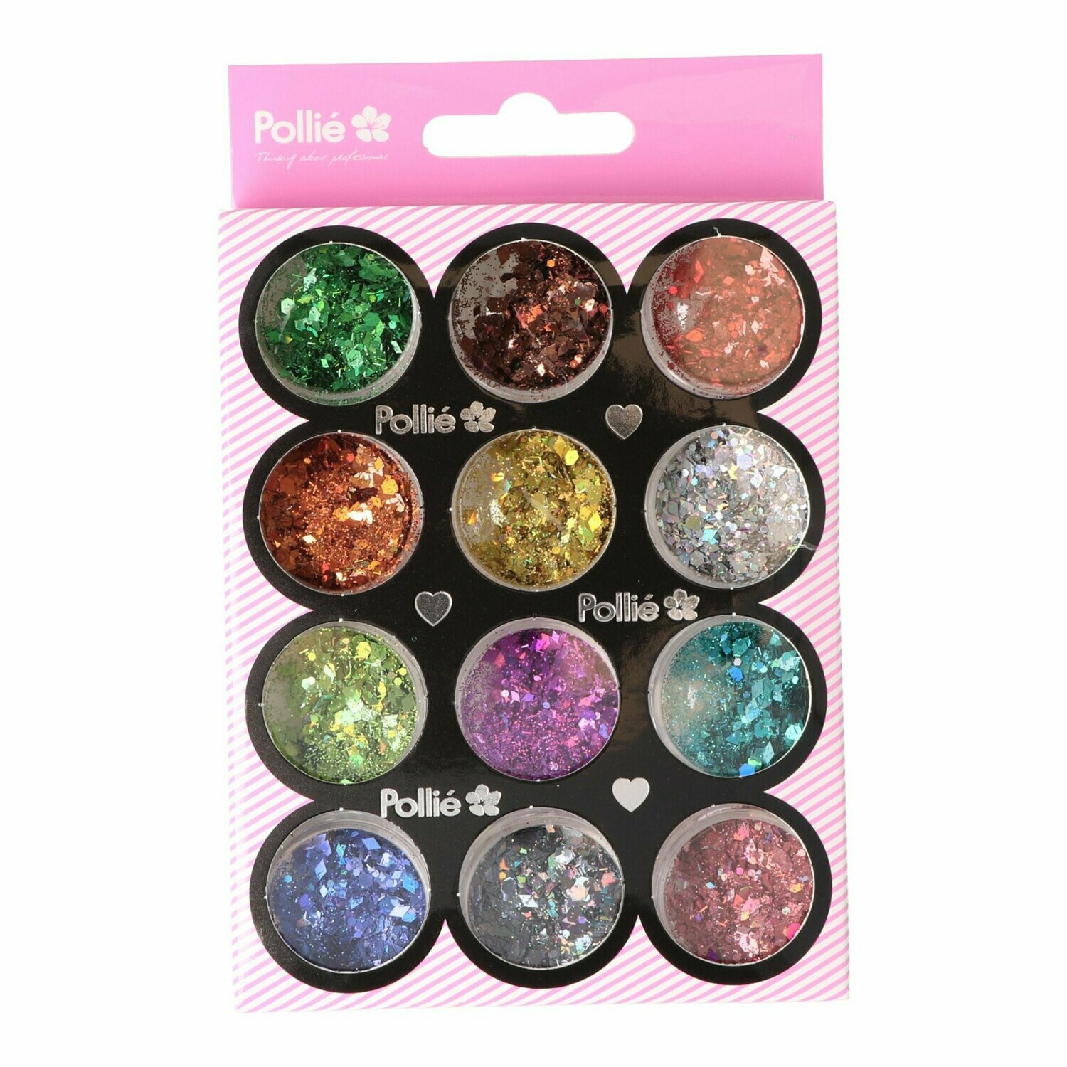 Pollie Set de Glitter Flake Rombos  12x1,5g
