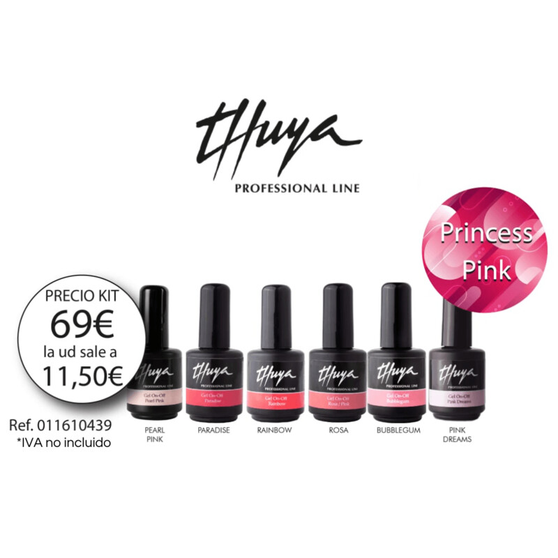 Thuya Kit Esmalte Permanente Gel On Off Princess Pink