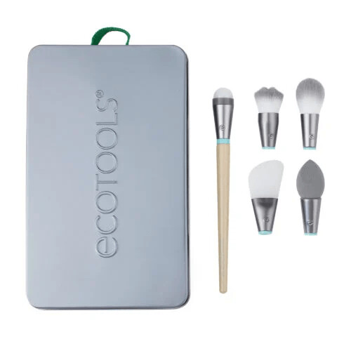 Ecotools Wake Up and Glow Kit Brochas Maquillaje Cabezales Intercambiables