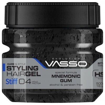 Vasso Styling Hair Gel Mnemonic Gum Stiff 500ml