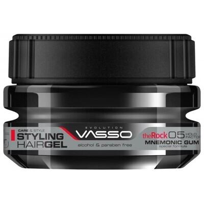Vasso Styling Hair Gel Mnemonic Gum The Rock 250ml