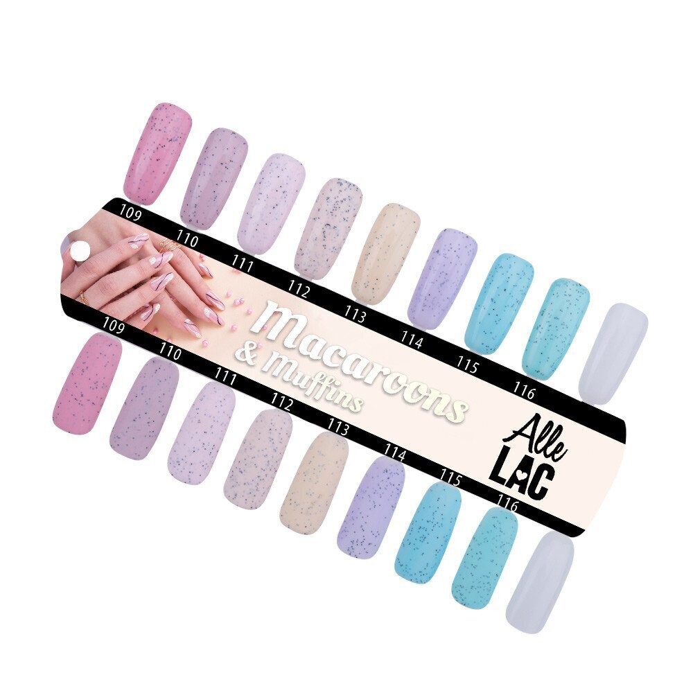 AlleLac Esmalte Semipermanente Colección Macaroons&Muffins 8 Tonos