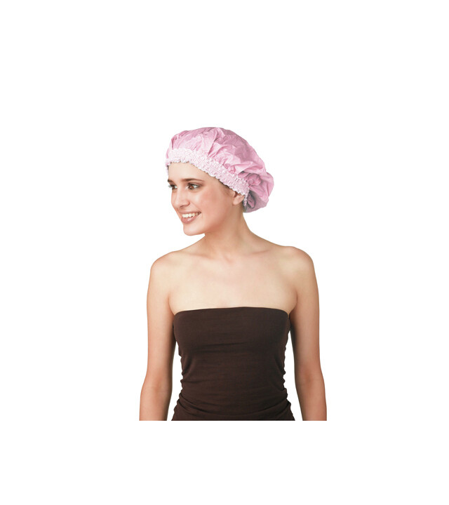 Gorro de Ducha Friso Elástico Rosa